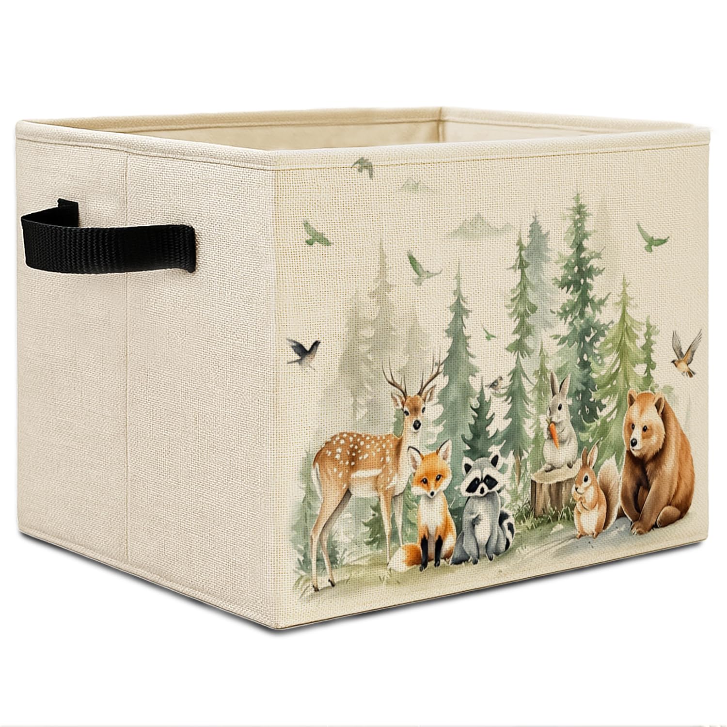 Elefeltclave Animal Forest storage bin opens to reveal organized toy and book storage.