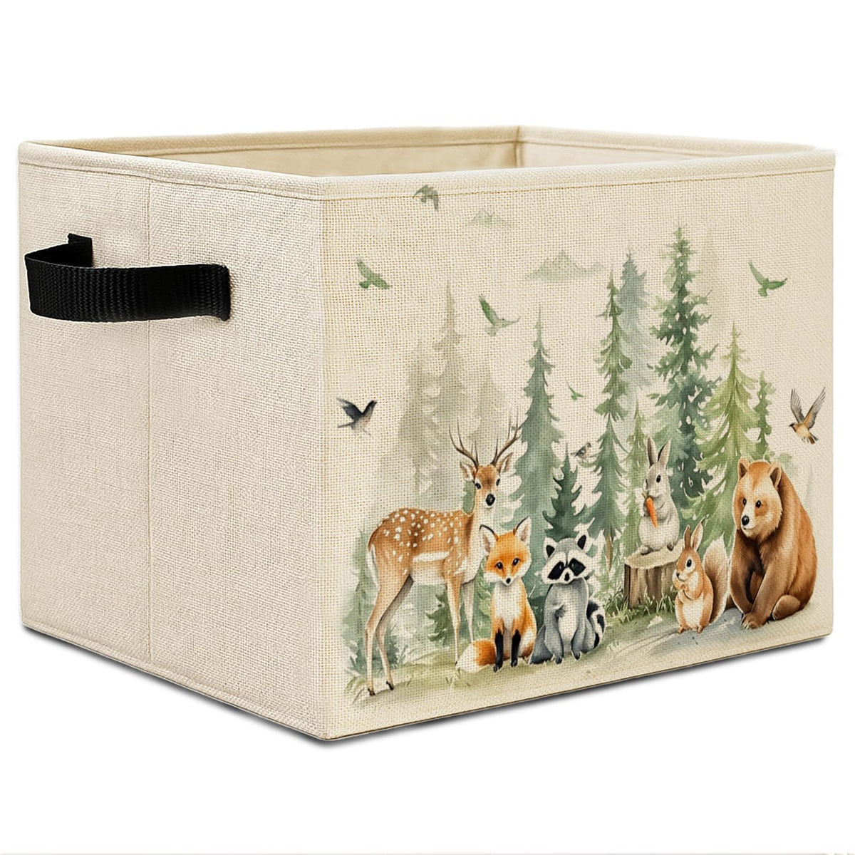 Elefeltclave Animal Forest storage bin opens to reveal organized toy and book storage.