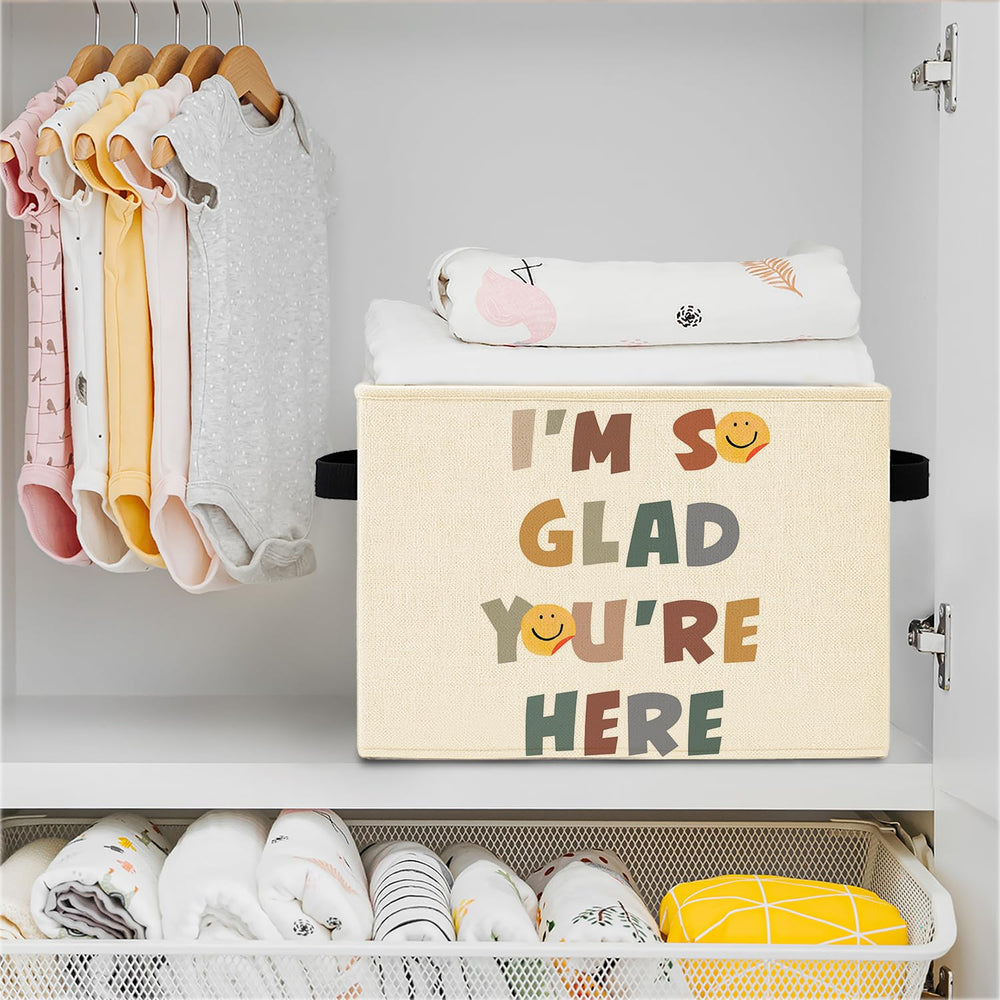 Elefeltclave Boho bin interior PVC board keeps shape for toys.