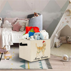 Elefeltclave storage bin side profile showing lightweight, durable cotton-linen exterior.