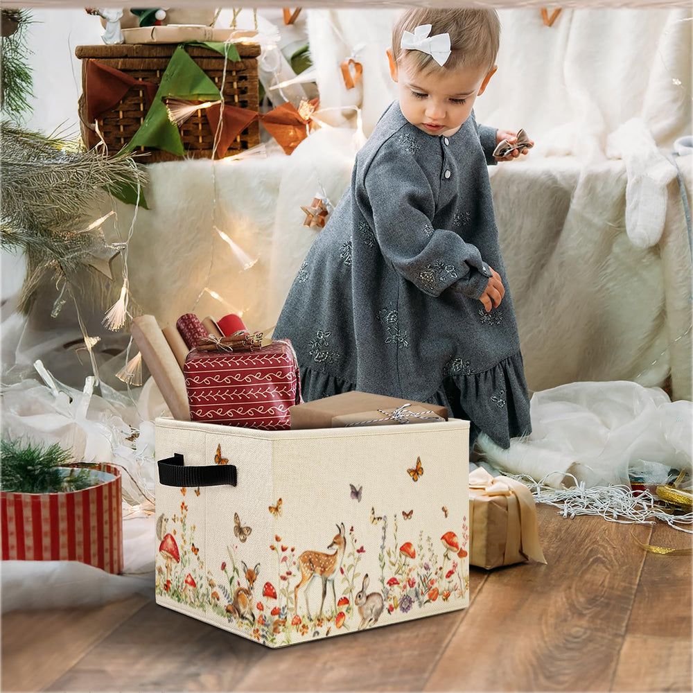 Elefeltclave collapsible-storage-bin folds flat for compact storage when not in use.