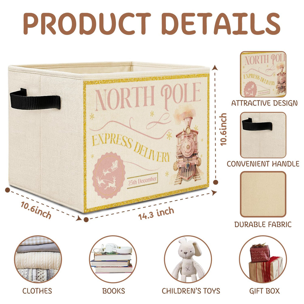 Elefeltclave North Pole Express pink bin presented as a gift-friendly storage solution