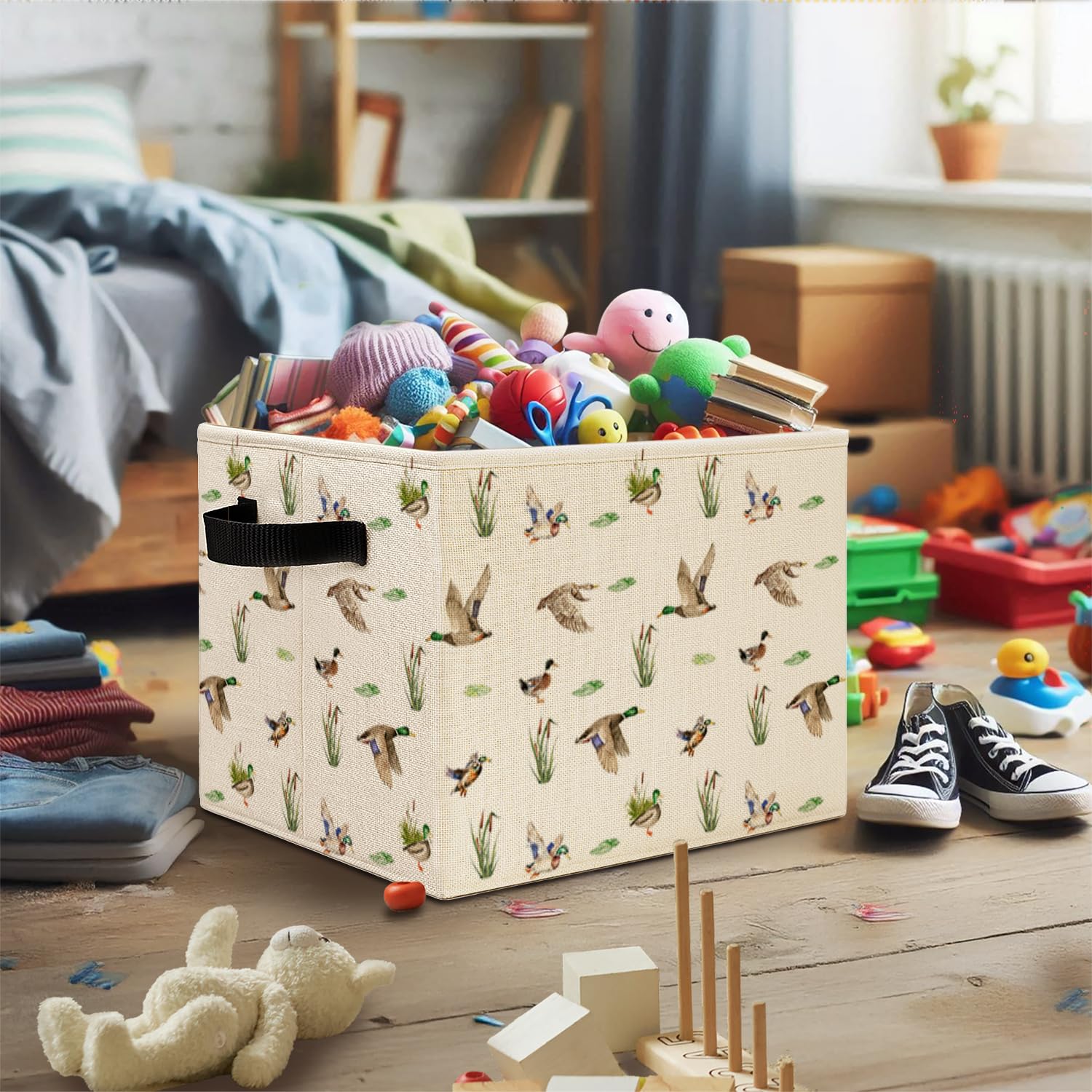 Elefeltclave Room organization bedroom demonstrates versatile use for toys and books.