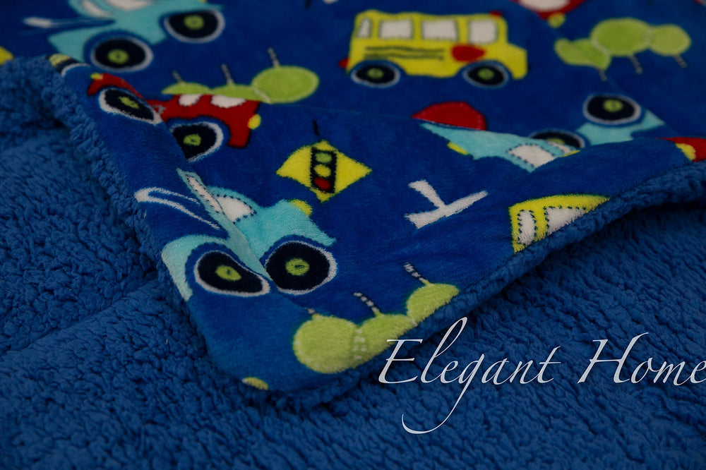Elegant Home ultra-soft plush sherpa blanket delivers cozy snuggle during naps.