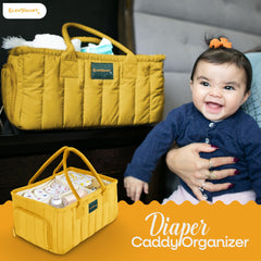 Eleghaunt diaper caddy side pocket highlights quick retrieval for wipes and creams