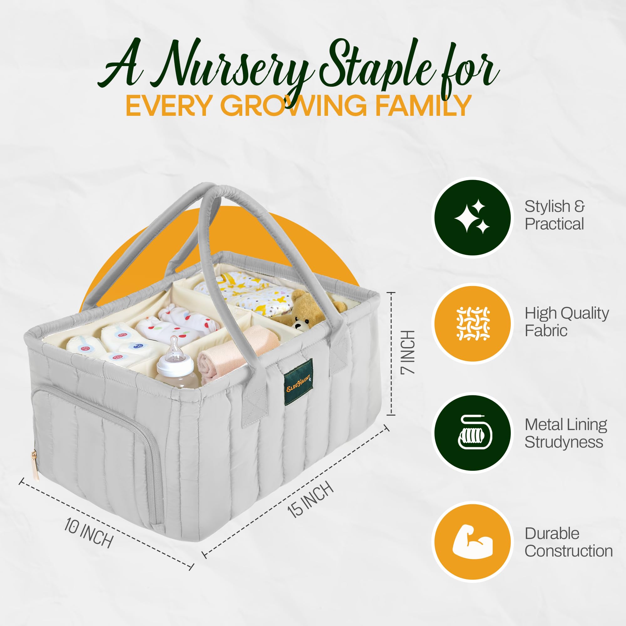 Eleghaunt baby shower gift idea: practical nursery organizer for new parents.