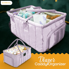 Eleghaunt diaper caddy side pocket with quick-reach wipes and creams boost daily prep speed