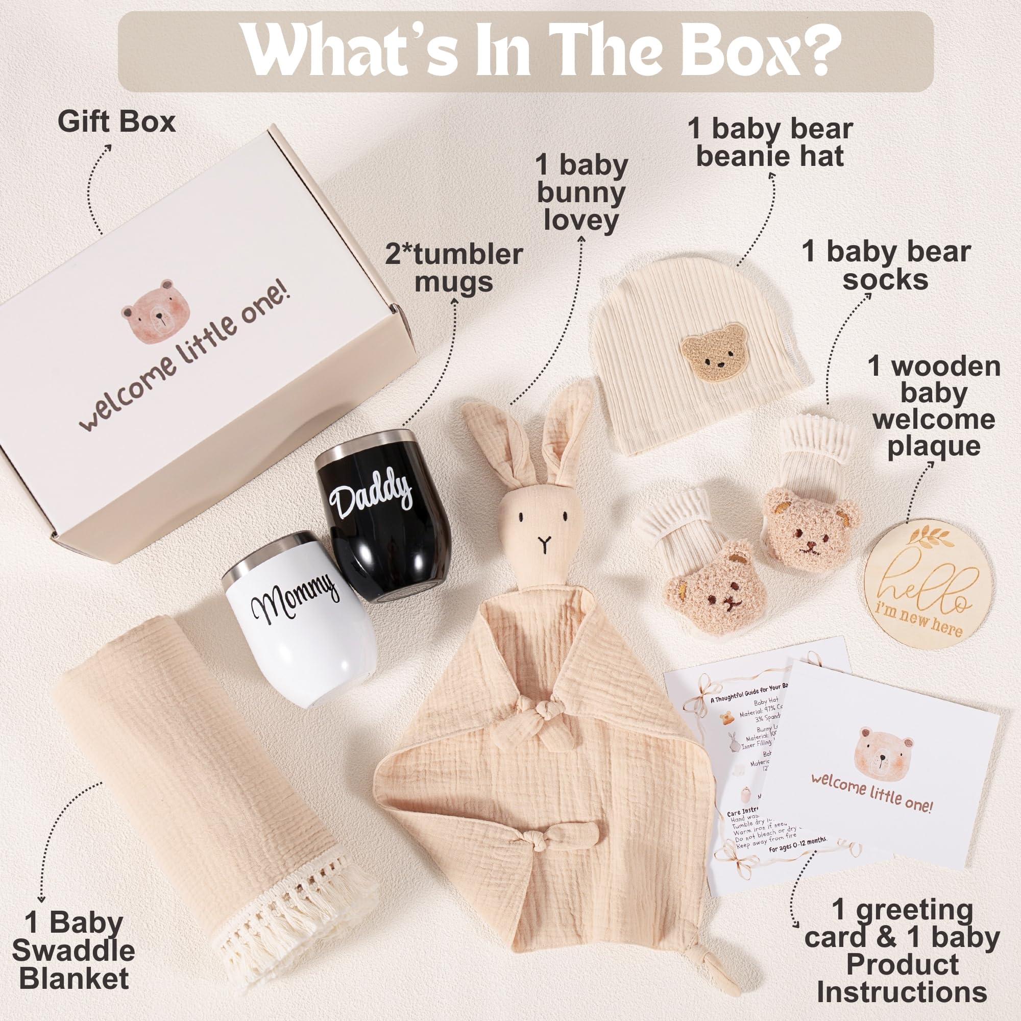 ELEMENU baby swaddle blanket provides gentle warmth and cosy daytime naps