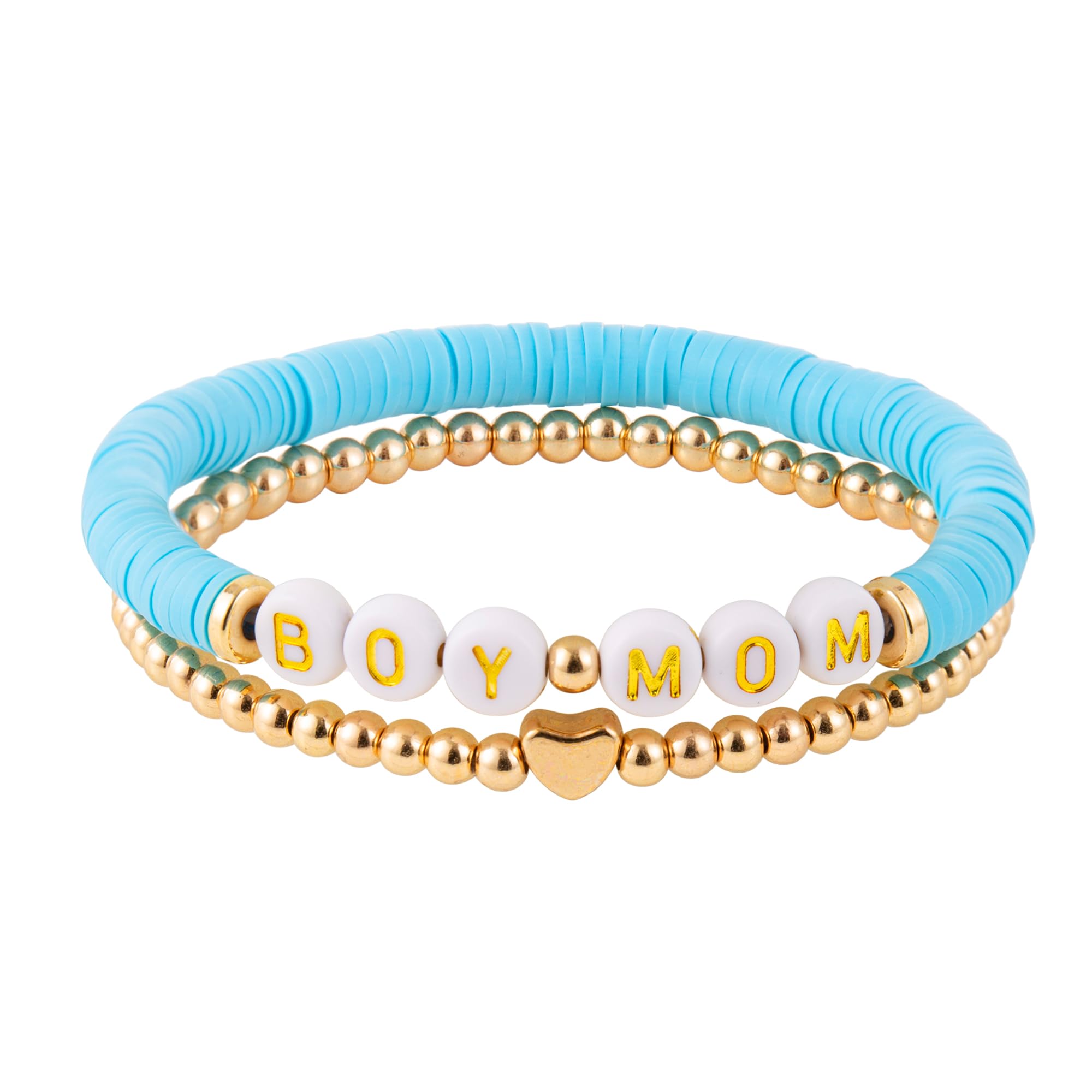 ELEMENU Boy Mom era clay bracelet set adds thoughtful keepsake and style