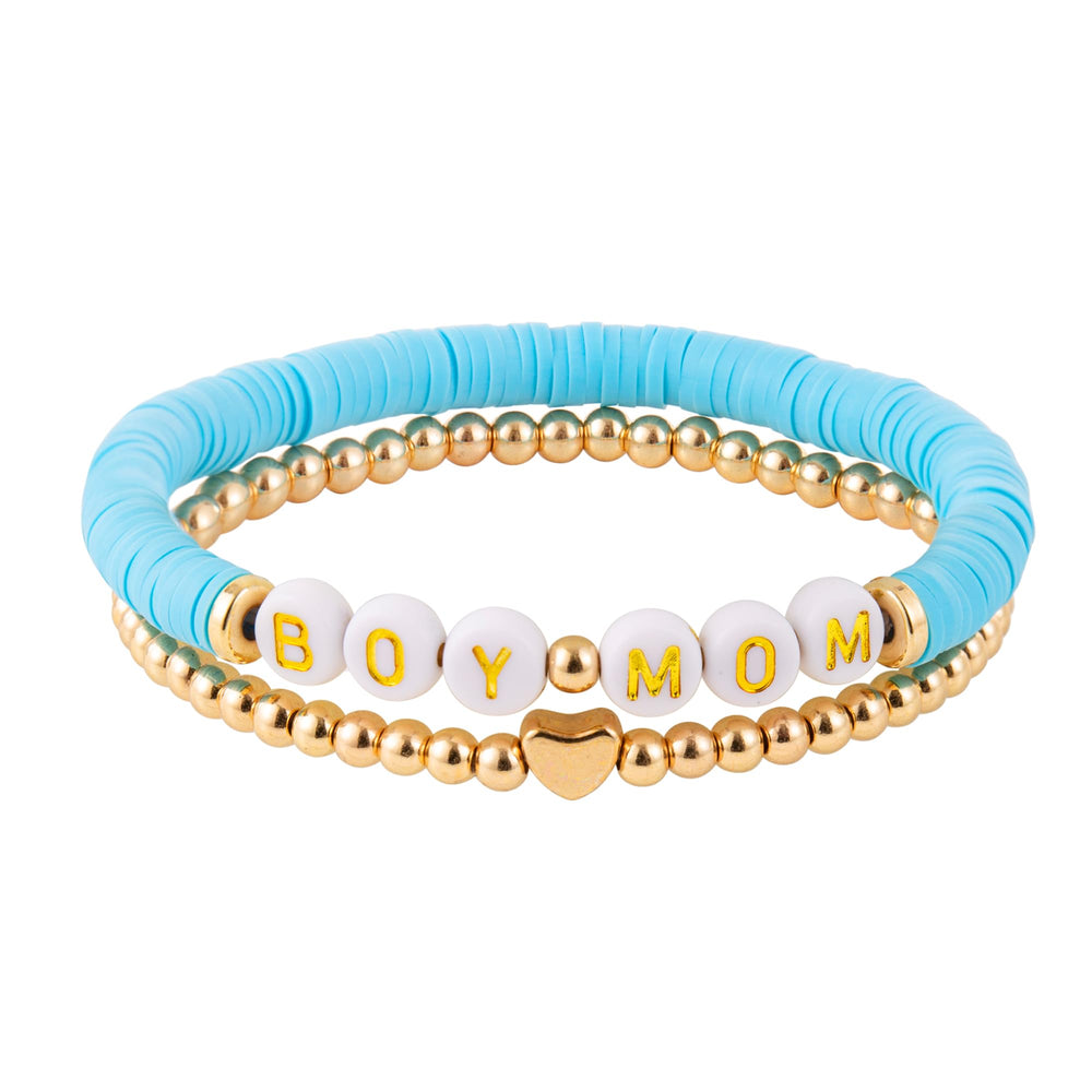 ELEMENU Boy Mom era clay bracelet set adds thoughtful keepsake and style