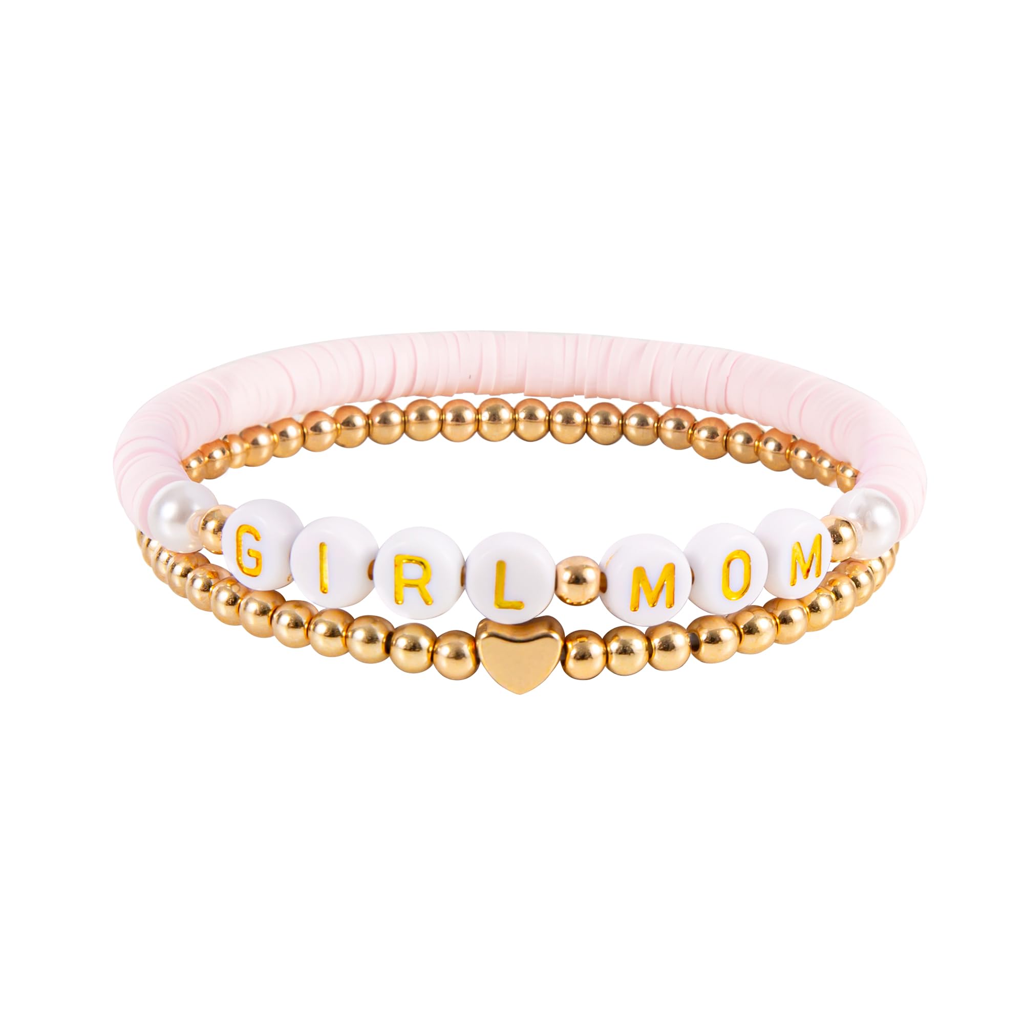 ELEMENU GIRL MOM clay bracelet set as a chic sentimental keepsake
