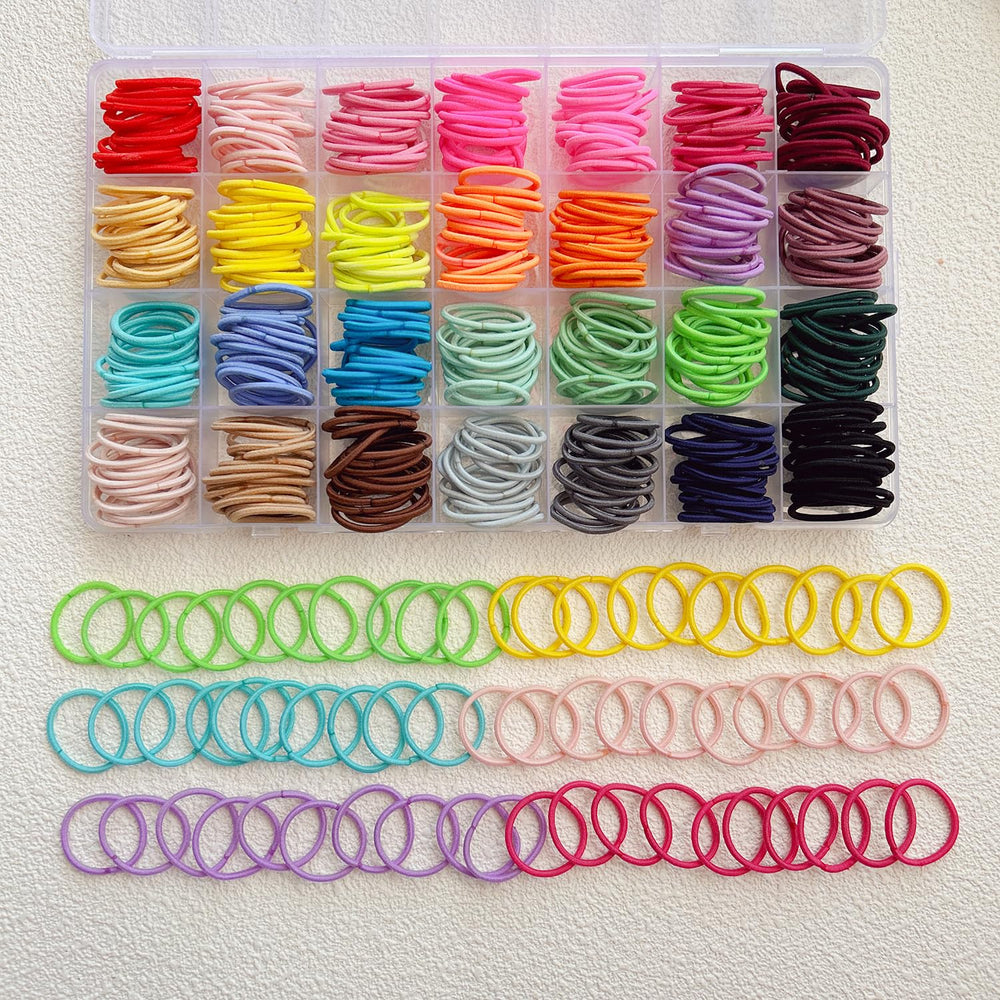 Elemirsa 0-8-inch diameter elastics ideal for fine toddler hair.