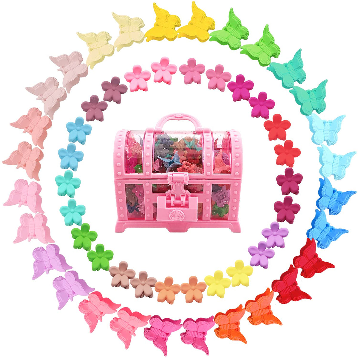 ELEMIRSA butterfly hair clip pastel collection offers secure grip for playful styling