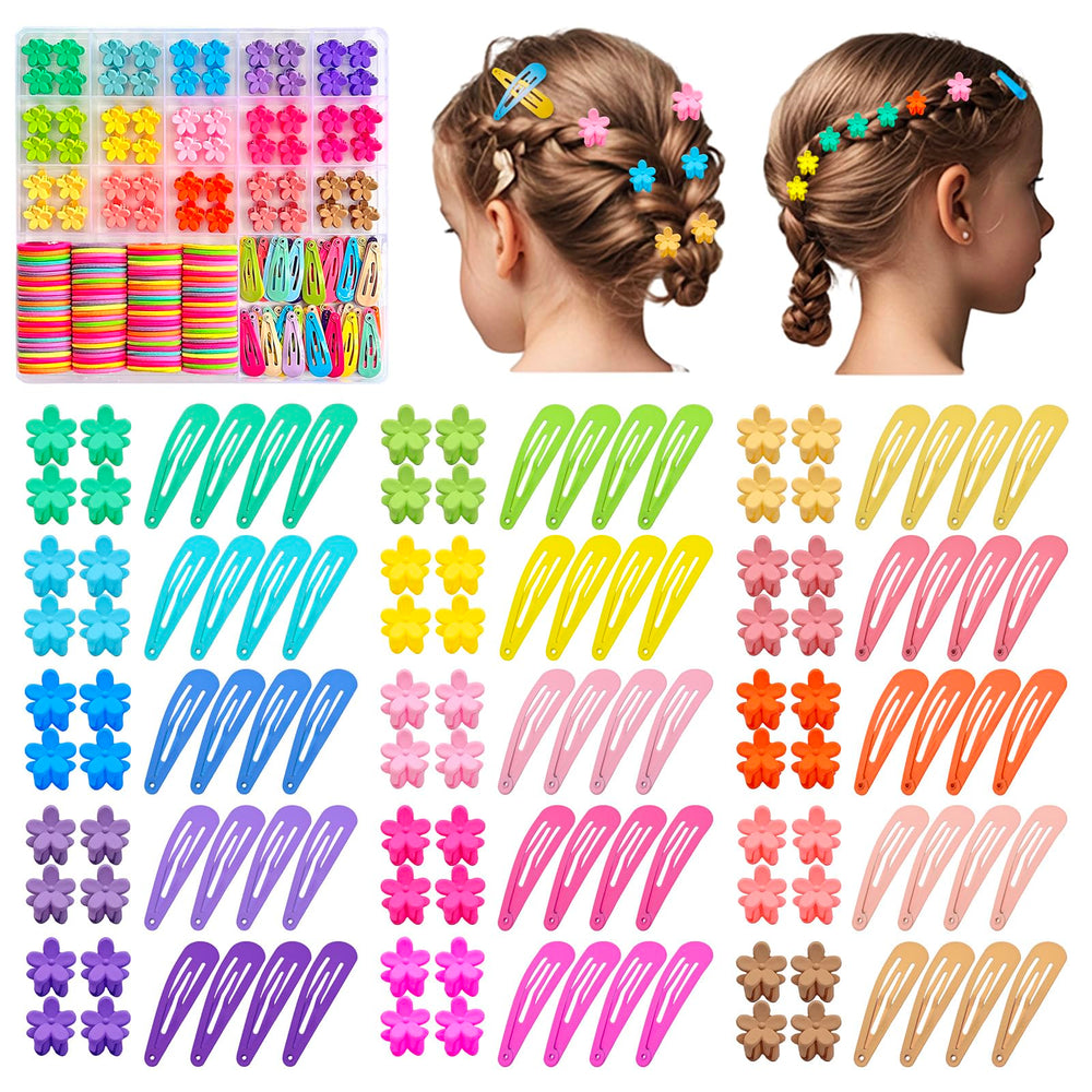 ELEMIRSA cute tiny snap metal clip closeup durable hold for toddler hair