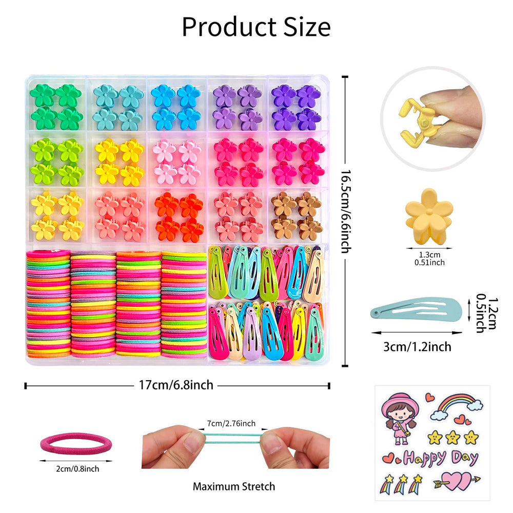 ELEMIRSA kid-wearing colorful clips on-the-go for quick hairstyles