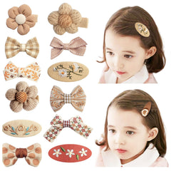 ELEMIRSA EleMirsa alligator clip brown fully lined keeps hair secure during play