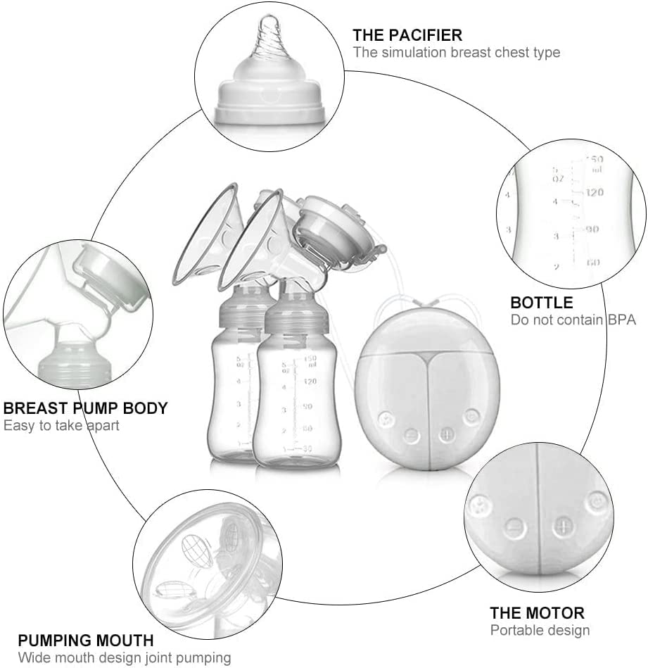 Elfzone bottle adapter and storage bottle setup showing direct milk transfer.