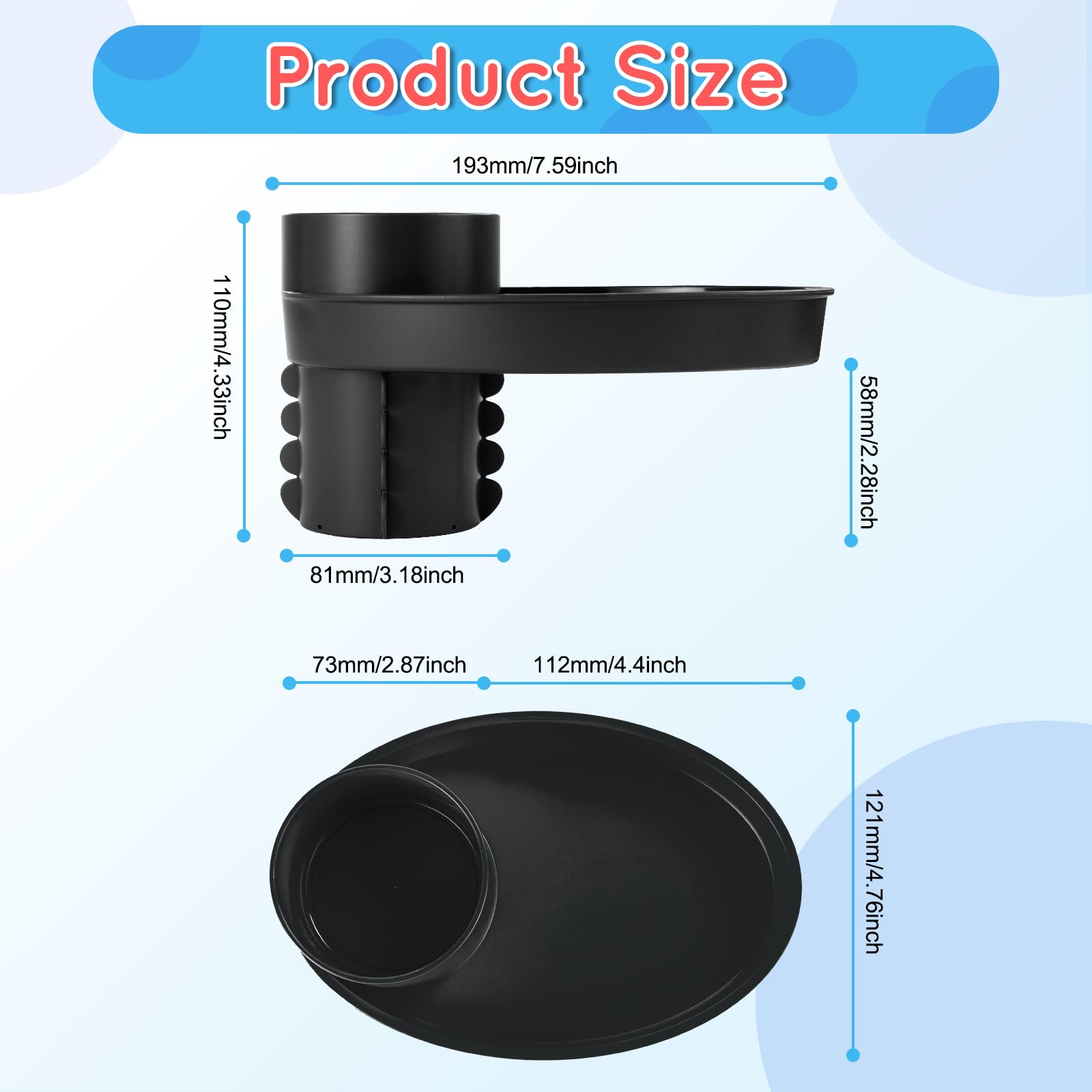 Elfzone car seat tray tilt-prevention keeps meals steady during trips.