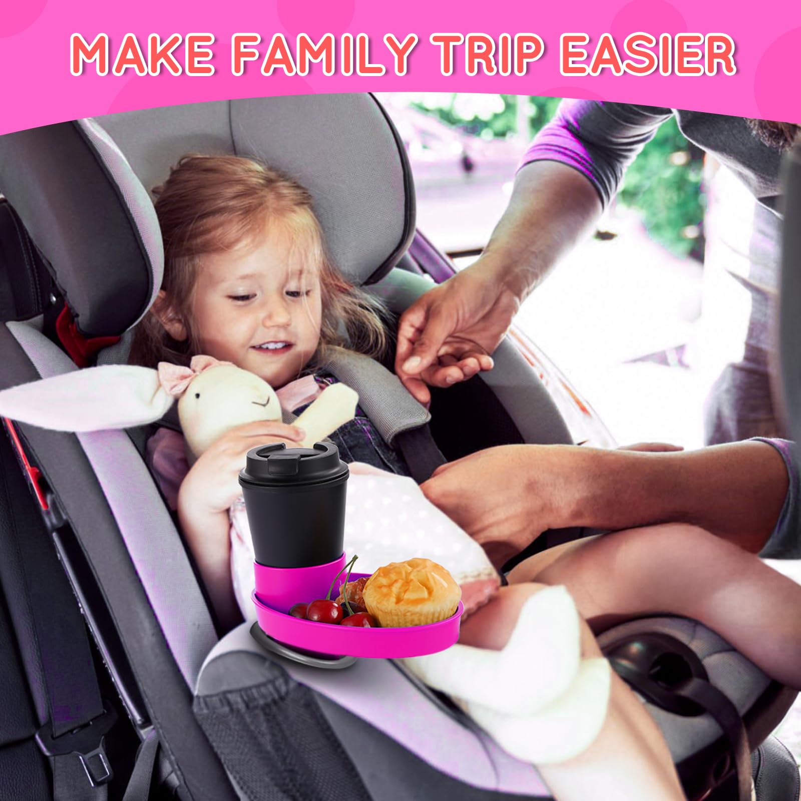 Elfzone car seat tray is versatile across car seats, strollers, and high chairs.