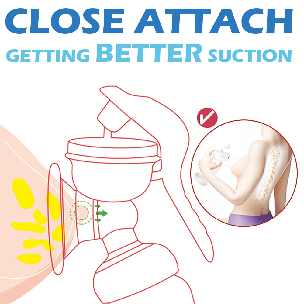 Elfzone Manual Breast Pump adjustable suction enables personalized comfort.