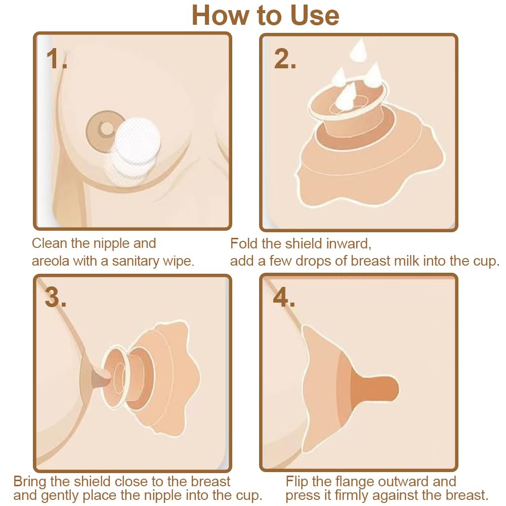 Elfzone nipple shields mom nursing highlights soft silicone for comfort.