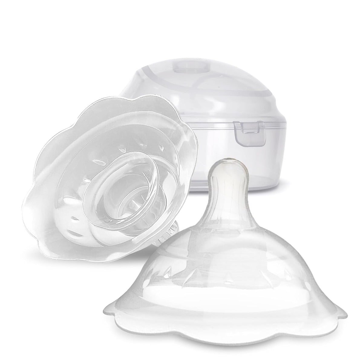 Elfzone nipple shields two-pack ready for on-the-go feeds.