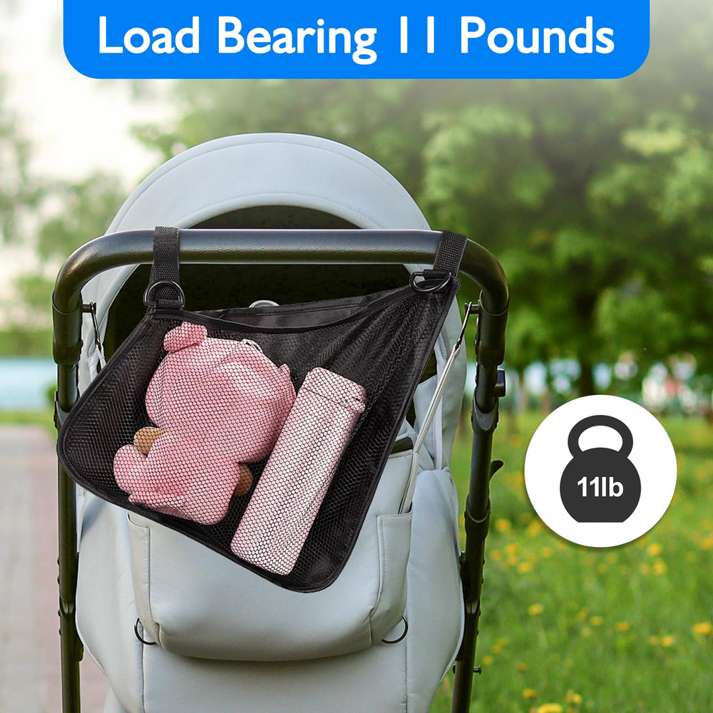Elfzone Stroller Side Bag elastic opening allows easy one-handed access.