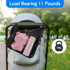Elfzone Stroller Side Bag elastic opening allows easy one-handed access.