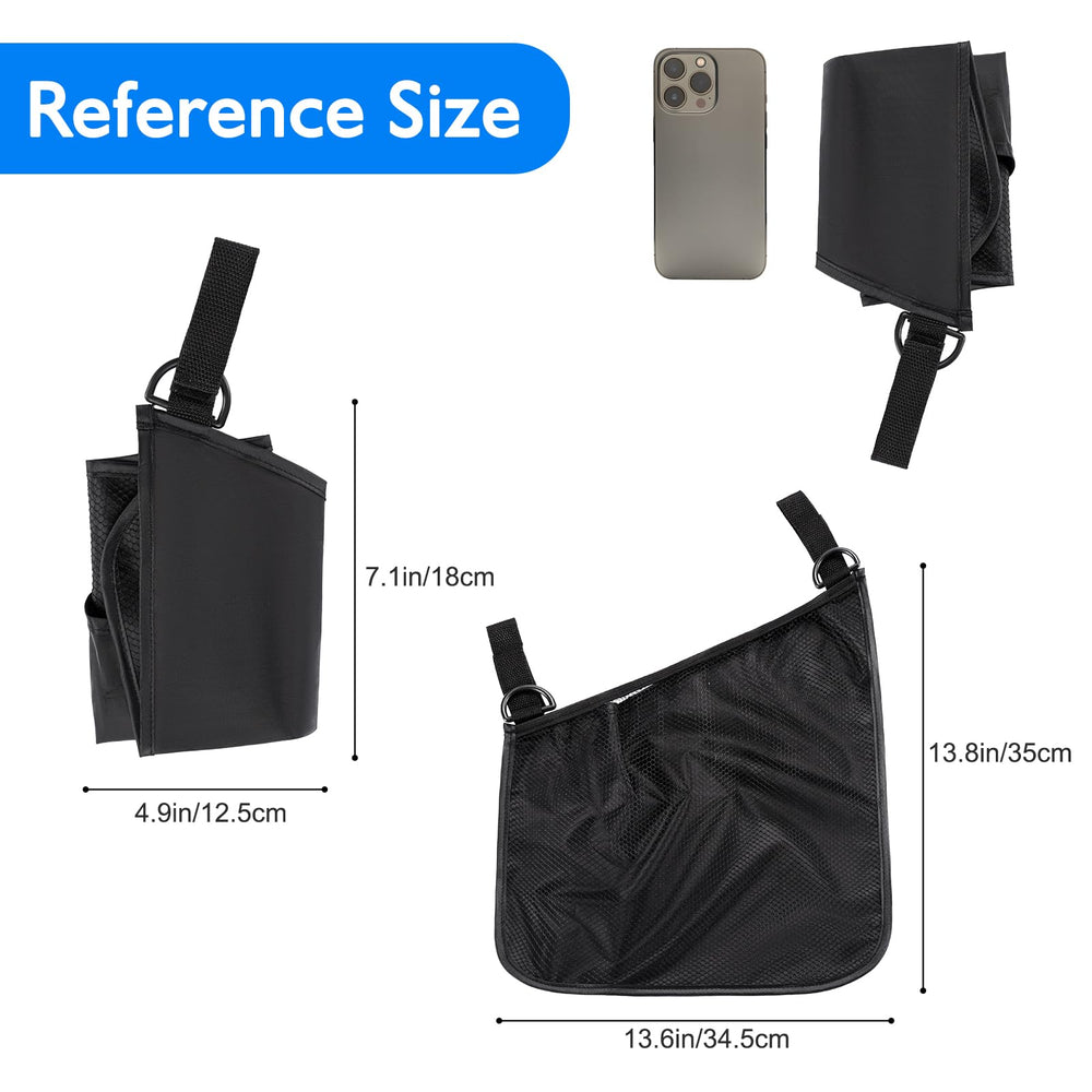 Elfzone Stroller Side Bag large capacity fits essentials for outings.