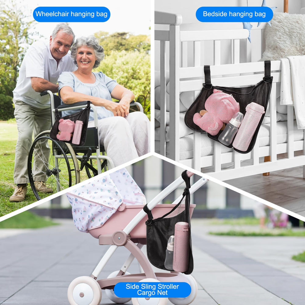 Elfzone Stroller Side Bag secure attachment with a sturdy hook-and-loop strap.