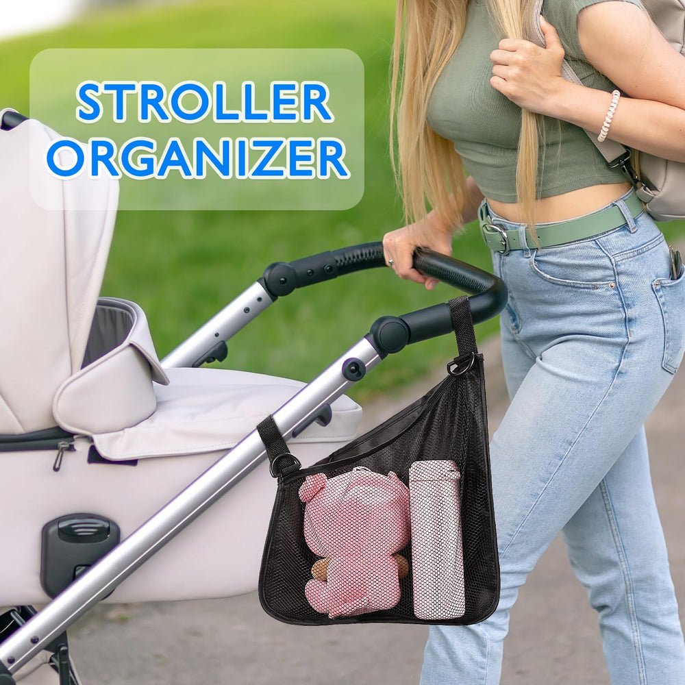 Elfzone Stroller Side Bag compatible with stroller and bike setups for versatile use.
