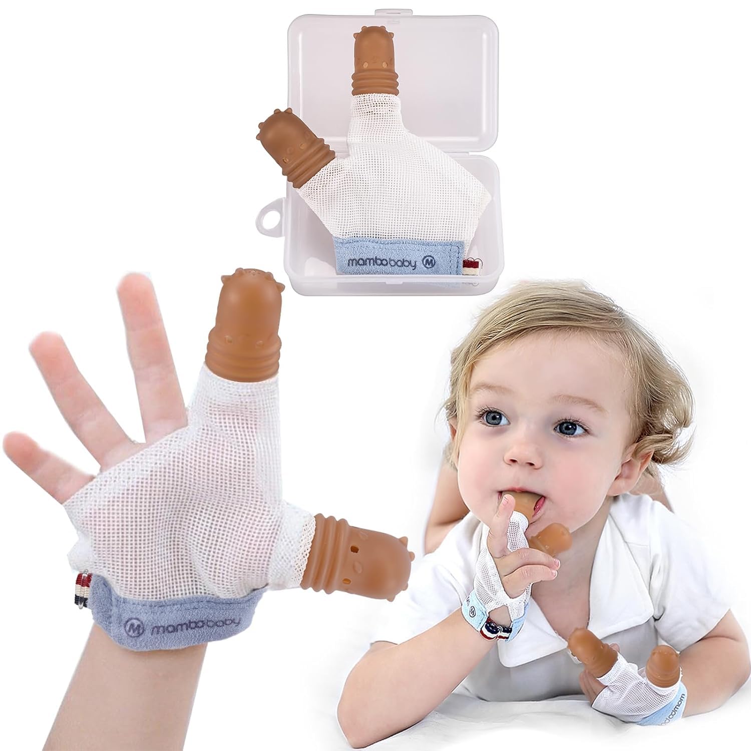 Elfzone Thumb Sucking Stop packaging shows compact carry-ready design for travel.