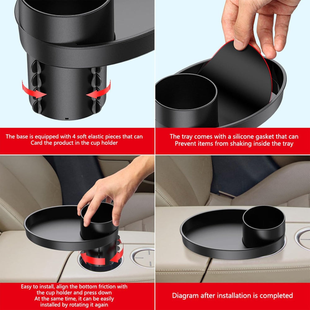 Elfzone tray includes insert coaster to prevent slipping and crumbs.