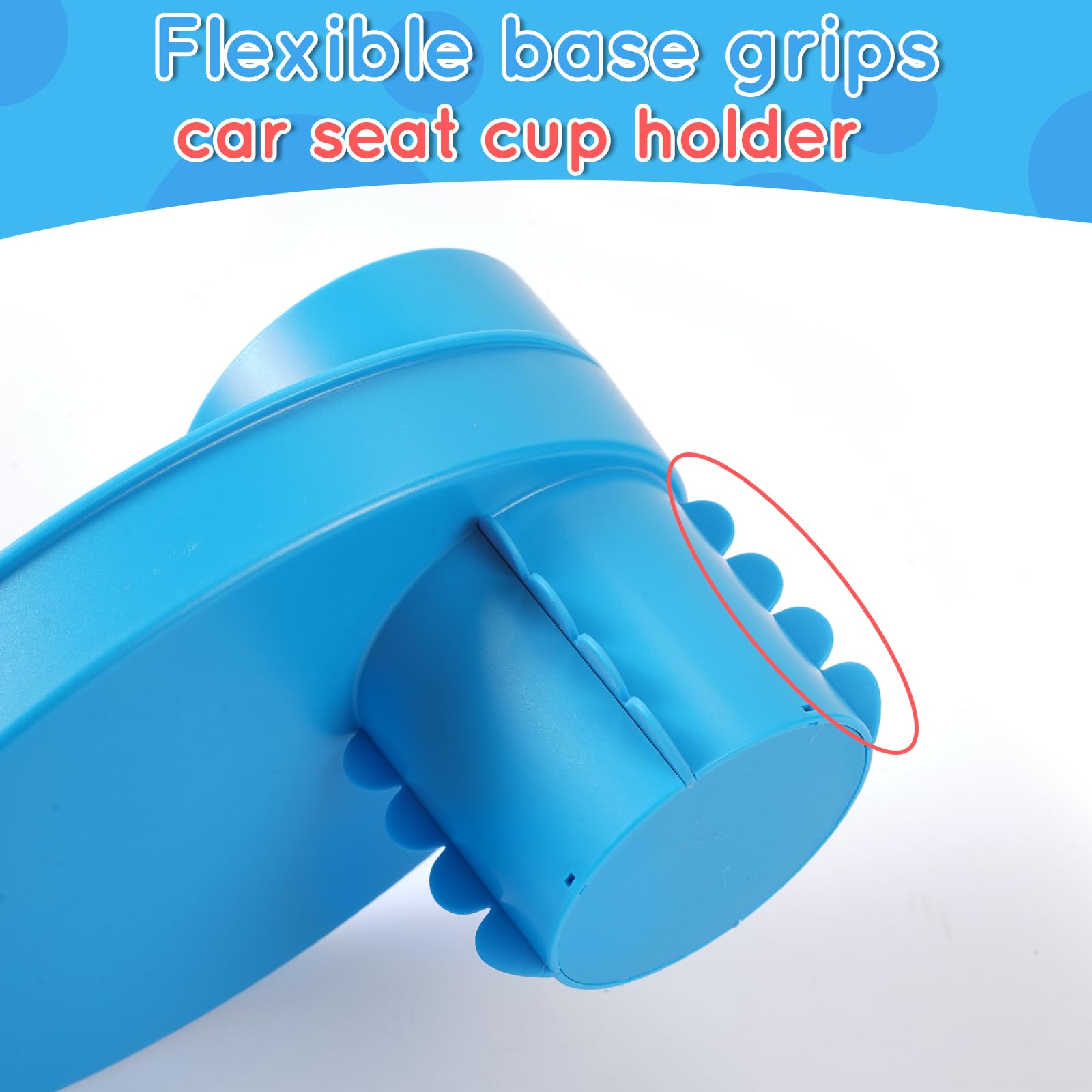 Elfzone tray universal-fit blue enables quick install for various cup holders during trips.