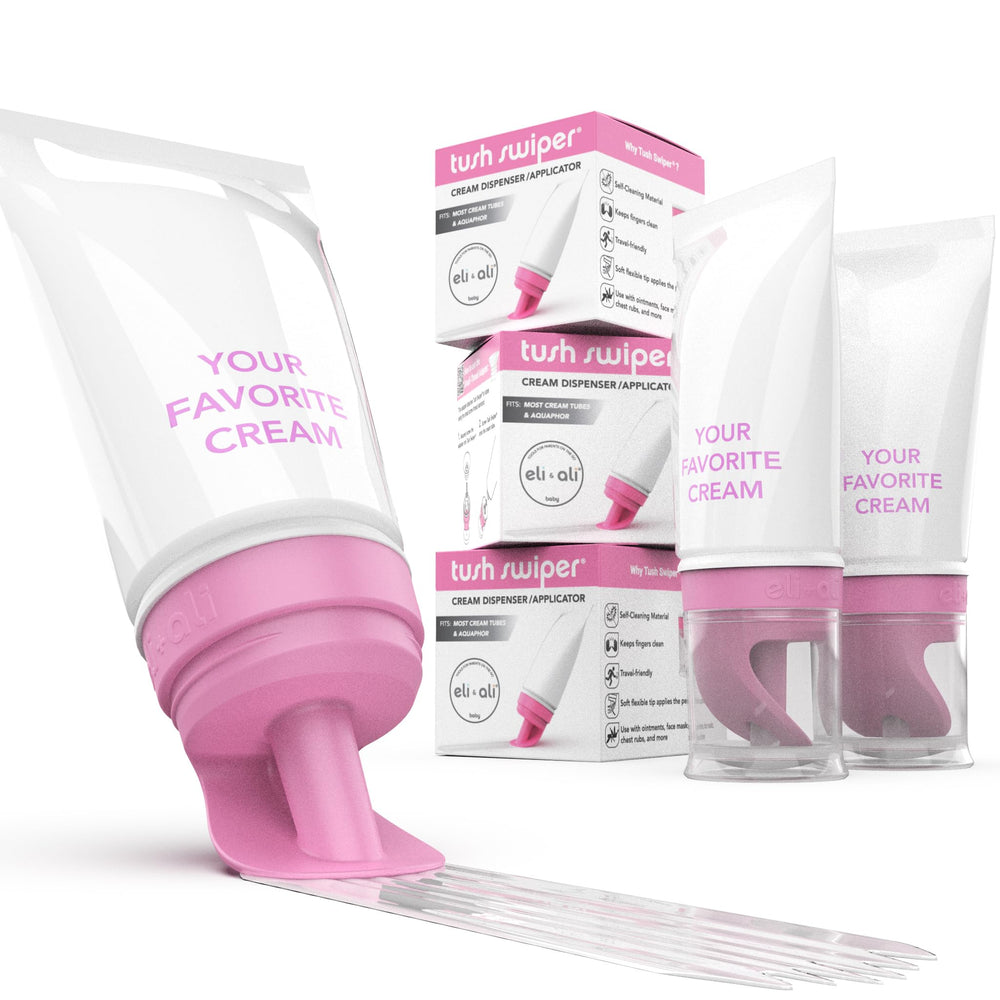 Eli & Ali Tush Swiper pink 3-pack for mess-free diaper cream application