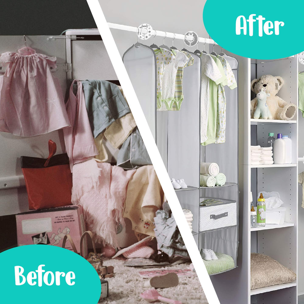 Eli with Love boho dividers offer easy-read sizes from any angle.