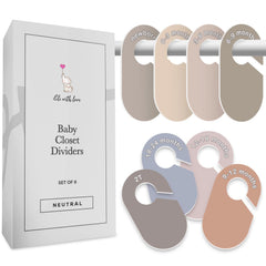 Eli with Love baby closet dividers neutral size newborn clearly labeled for quick selection