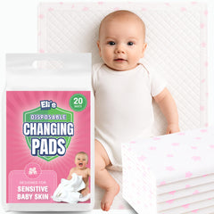 Eli with Love disposable changing pad with soft-top layer for gentle diaper changes.
