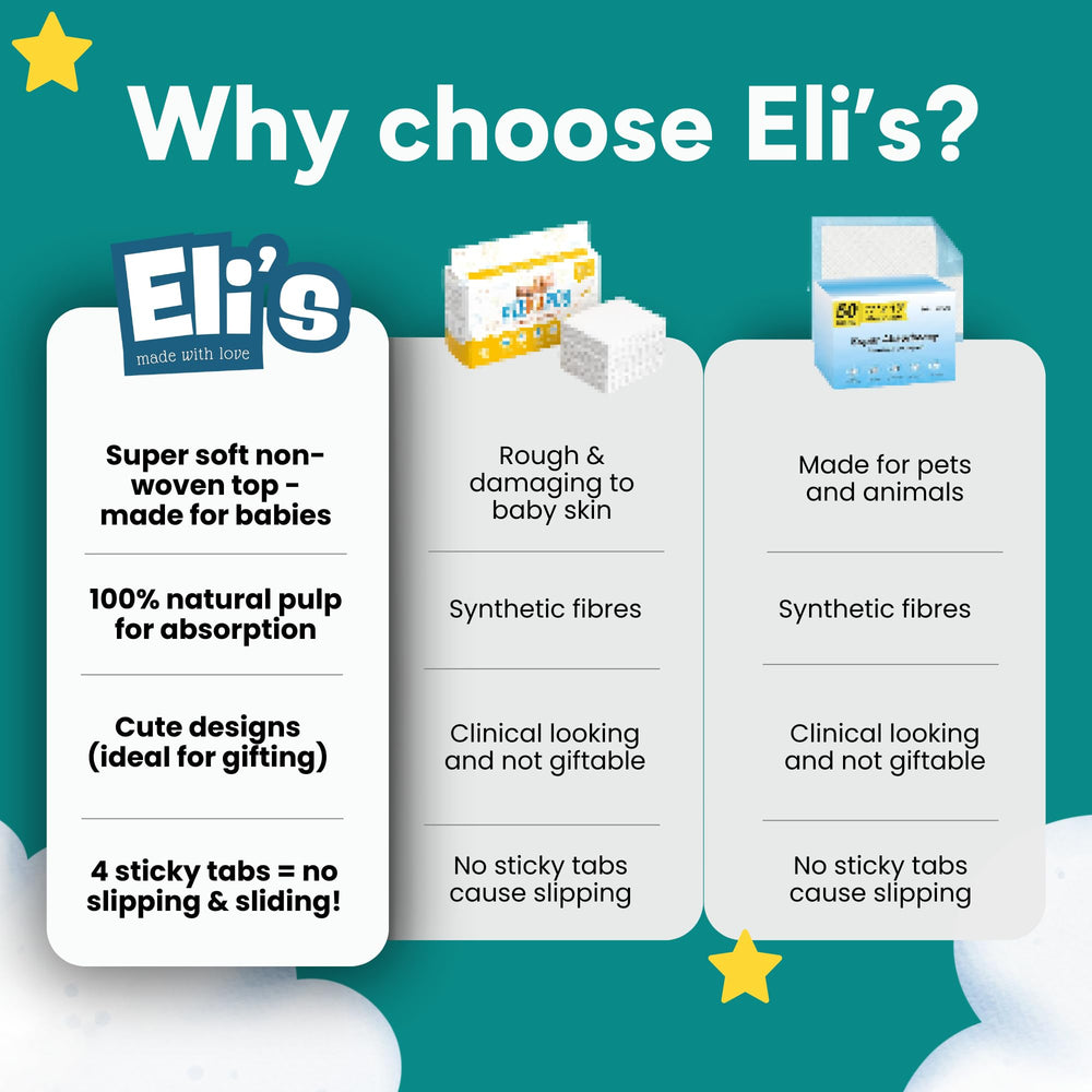 Eli with Love travel-size pad folds easily for diaper bag changes.