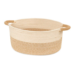 ELIDANTE woven basket with toys for tidy playroom organization