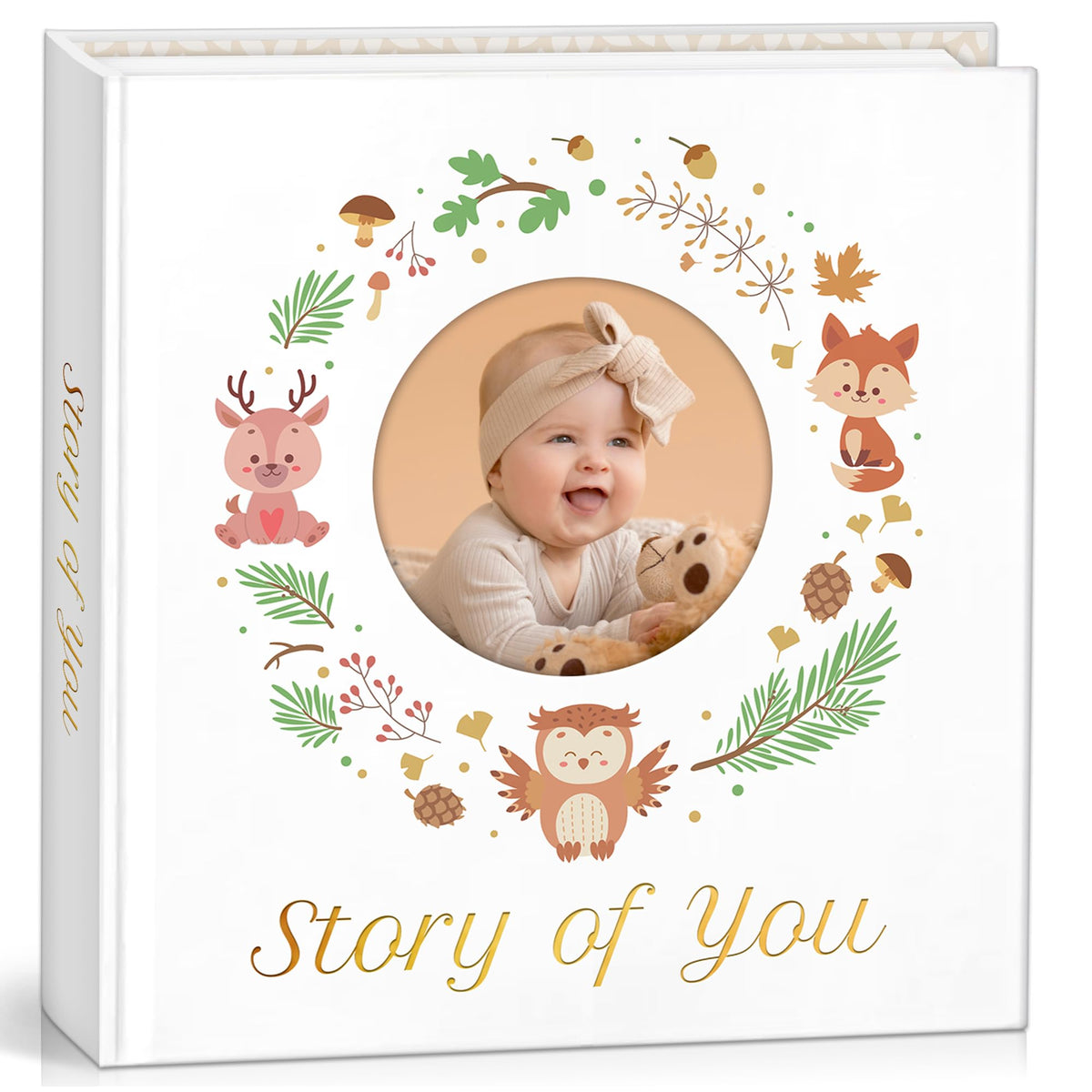 Eliz Sky Baby Memory Book cover photo cutout offers personalized keepsake.