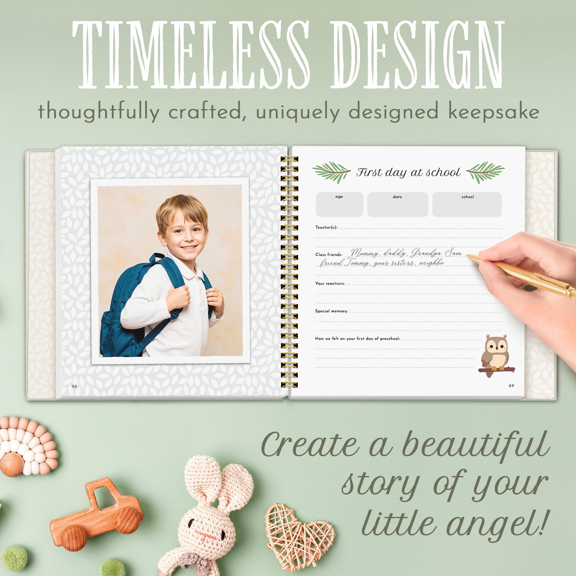 Eliz Sky memory book on display, a chic keepsake ready for memories.