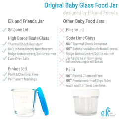 Elk and Friends embossed measurement markings stay clear without paint, aiding portion control