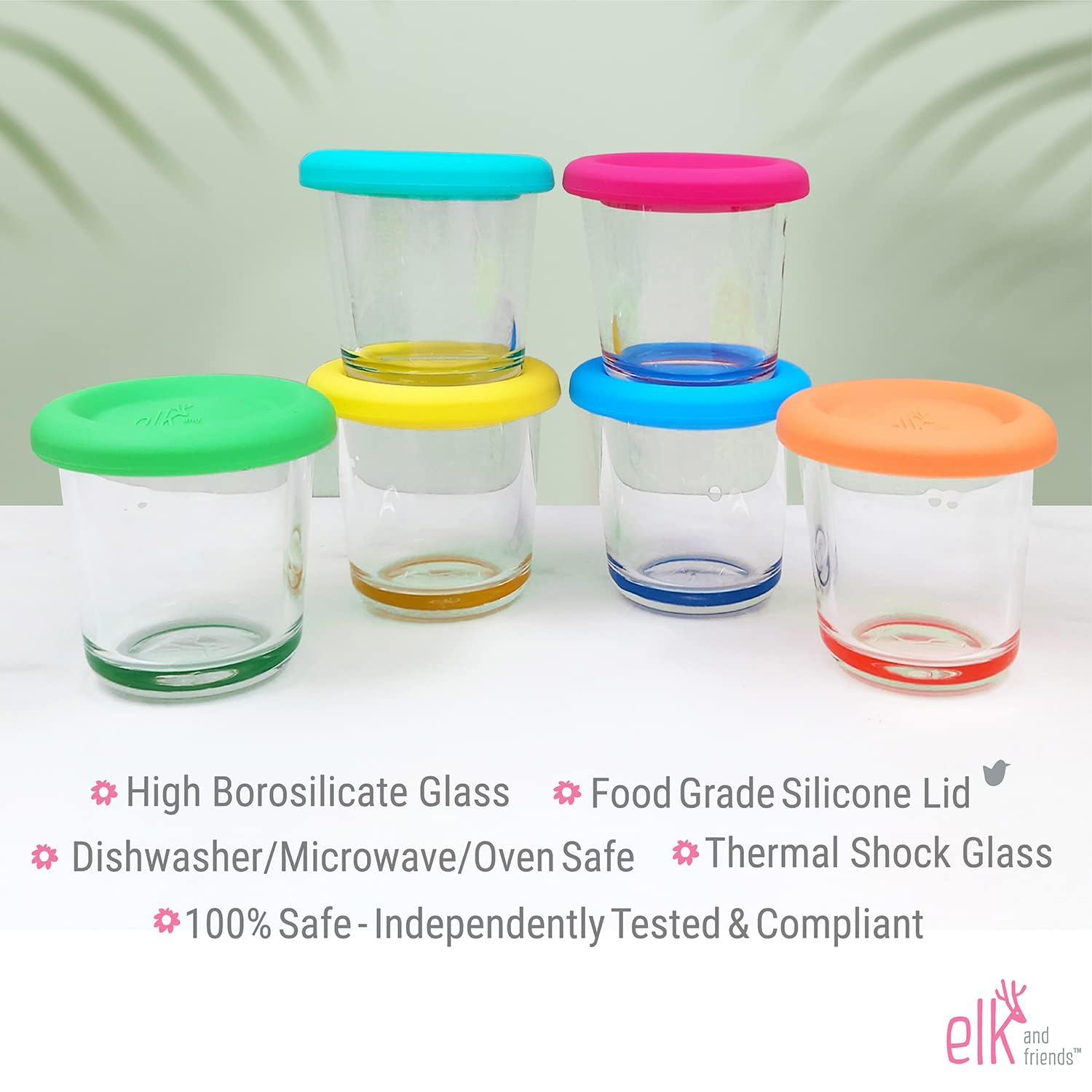 Elk and Friends freezer-to-microwave-safe jars for quick baby meal reheats
