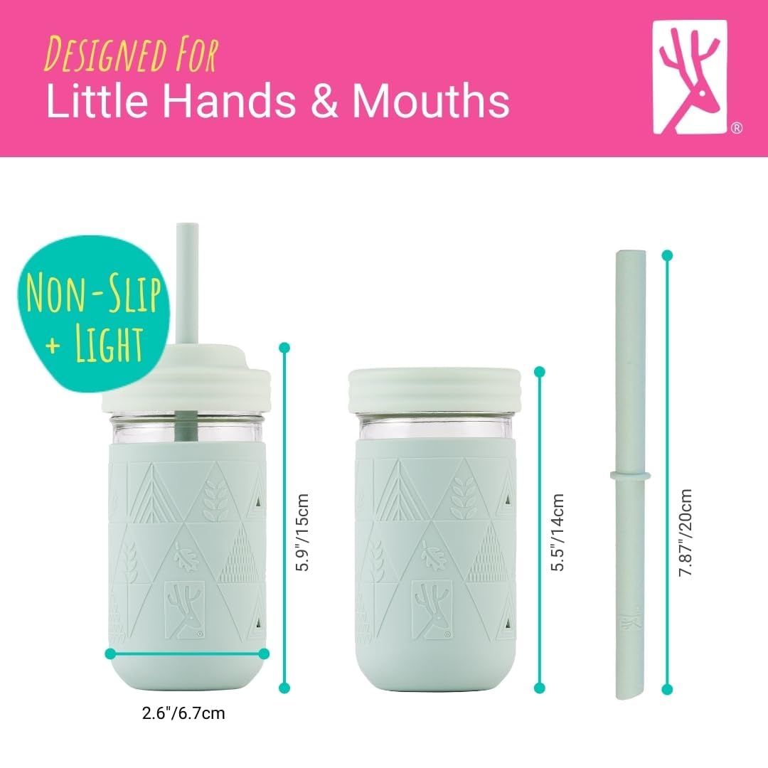 Elk and Friends spill-conscious design reduces mess during on-the-go use.