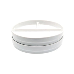 Elk and Friends Kids 7-8-inch porcelain white divided plate for organized meals.