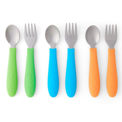 Elk and Friends 6-piece set with silicone handles for easy feeding