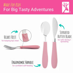 Elk and Friends dishwasher-safe flatware eases cleanup after meals.