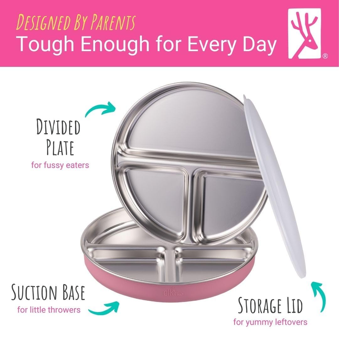 Elk and Friends durable 304 stainless steel plates resist odors for lasting use.