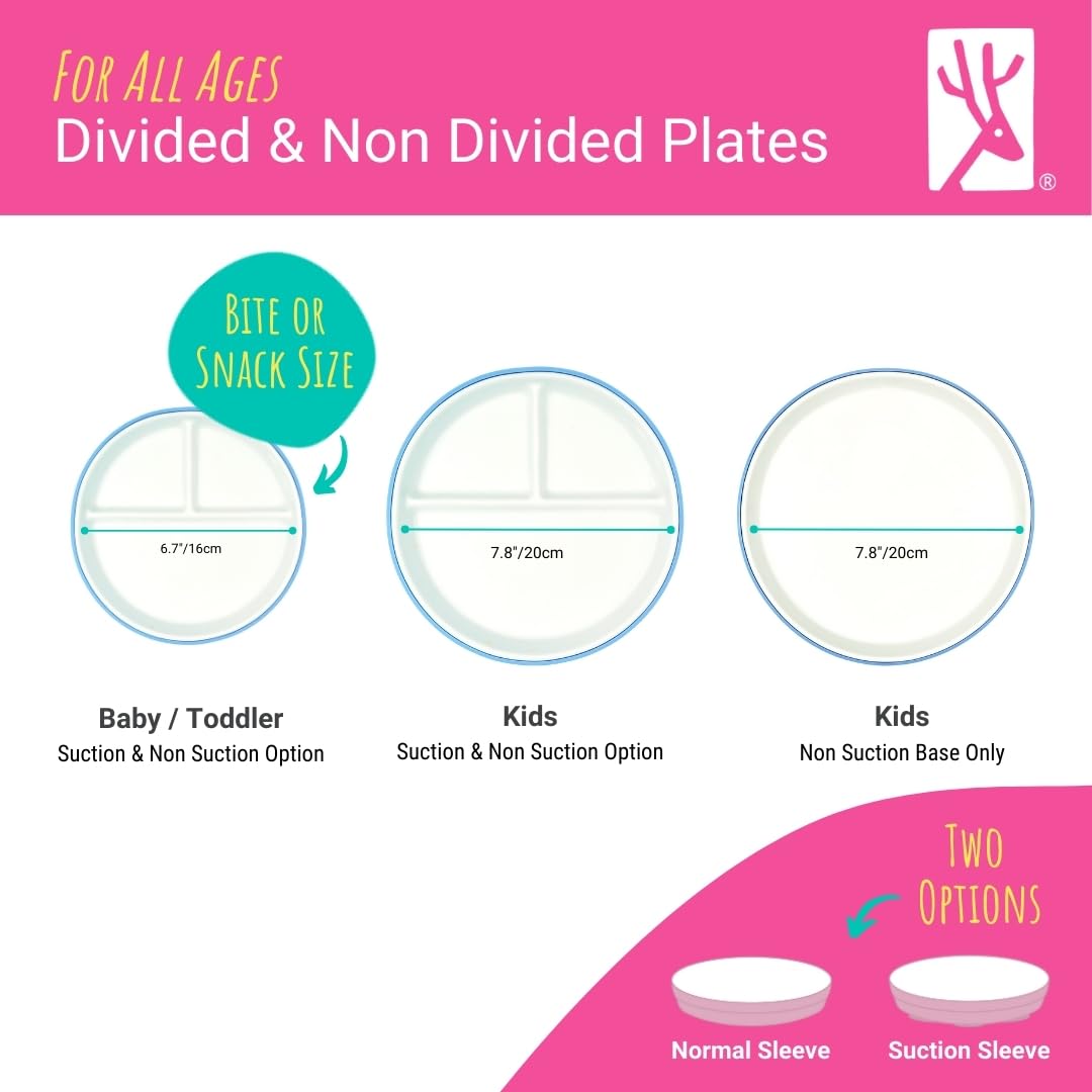Elk and Friends 7.8-inch plate keeps snacks neatly arranged during meals
